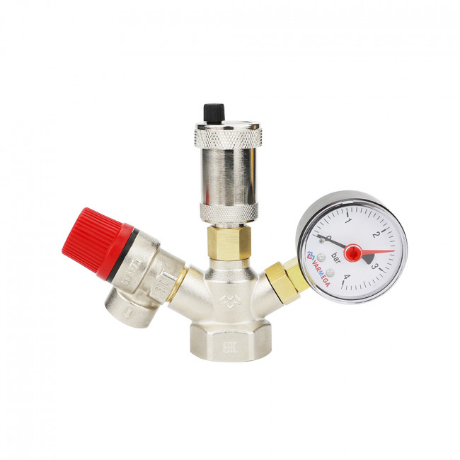 Группа безопасности котла Varmega 1", латунь, компактная VM16101