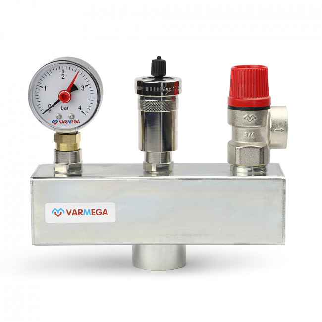 Группа безопасности котла Varmega 1", сталь, до 100 кВт VM16302