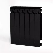 Биметаллический радиатор Rifar Monolit 500, 6 секций, 3/4" Матовый чёрный Биметаллический радиатор Rifar Monolit 500, 6 секций, 3/4" Матовый чёрный