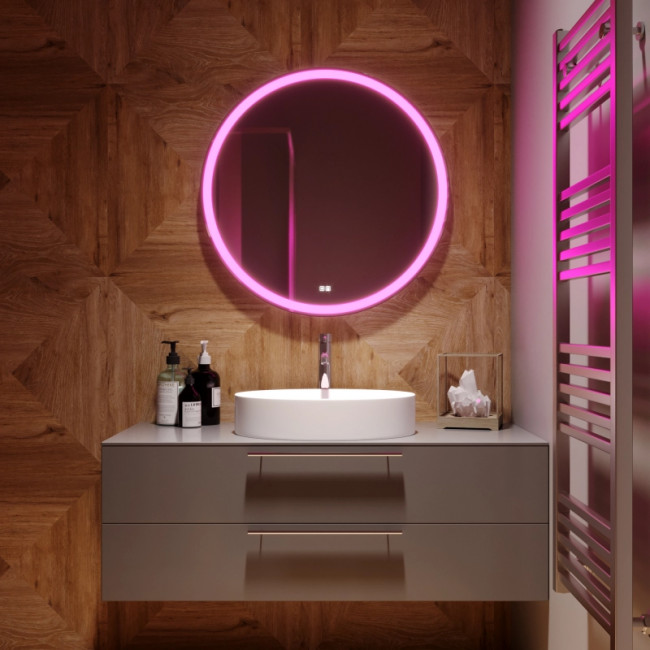 Зеркало Mixline "Перла Нео" RGB D770 сенсорный выключатель, мульти-цвет