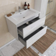 Тумба с раковиной Sanstar Trend 80, 2 ящика, подвесная, бетон пайн, Эйфория 80 Тумба с раковиной Sanstar Trend 80, 2 ящика, подвесная, бетон пайн, Эйфория 80