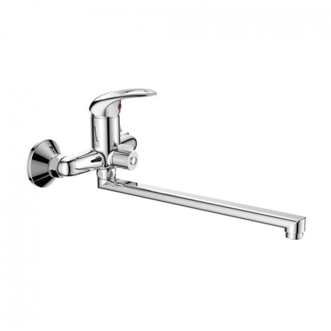 Смеситель для ванны Valfex Ascella Chrome длинный излив, латунь VF.2215 Смеситель для ванны Valfex Ascella Chrome длинный излив, латунь VF.2215