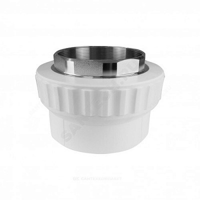 Муфта комбинированная, переходная Valfex PPR ВР 40х1 1/2", белая Муфта комбинированная, переходная Valfex PPR ВР 40х1 1/2", белая