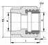 Муфта комбинированная, переходная Valfex PPR ВР 40х1 1/2", белая