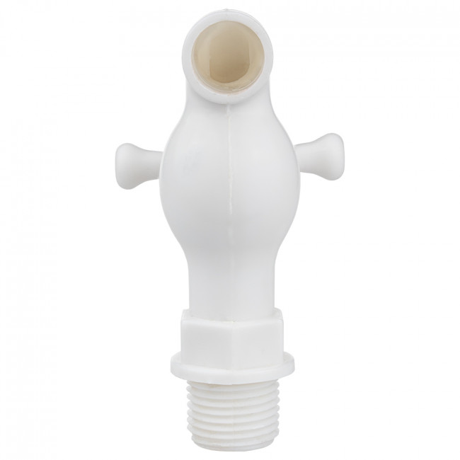 Кран-мини водоразборный шаровый (дачный) MasterProf 1/2" пластик, белый