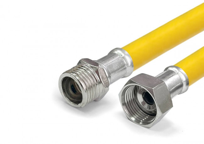 Подводка для газа гибкая Valfex 3/4" 1000мм НР-ВР ПВХ с полиэфирной нитью Подводка для газа гибкая Valfex 3/4" 1000мм НР-ВР ПВХ с полиэфирной нитью