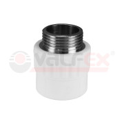Муфта комбинированная, переходная Valfex PPR НР 25х1", белая Муфта комбинированная, переходная Valfex PPR НР 25х1", белая