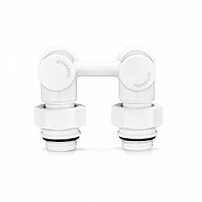 Узел нижнего подключения Varmega, 1/2"х3/4"EK НР, угловой, двойной, белый для двухтрубных систем VMDV20-100415 Узел нижнего подключения Varmega, 1/2"х3/4"EK НР, угловой, двойной, белый для двухтрубных систем VMDV20-100415