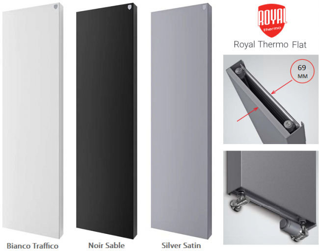 Дизайн-радиатор стальной панельный Royal Thermo Flat Silver Satin 300-1800 Дизайн-радиатор стальной панельный Royal Thermo Flat Silver Satin 300-1800