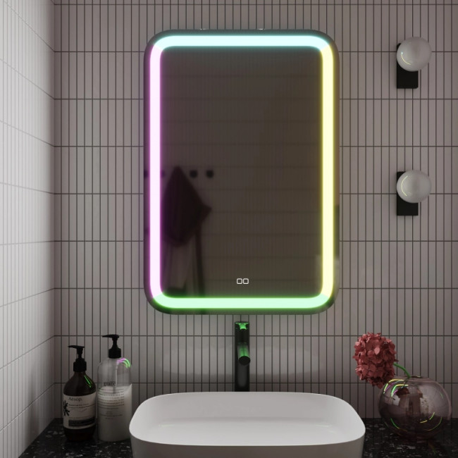 Зеркало Mixline "Мальта" RGB 550*800 (ШВ) сенсорный выключатель, мульти-цвет Зеркало Mixline "Мальта" RGB 550*800 (ШВ) сенсорный выключатель, мульти-цвет