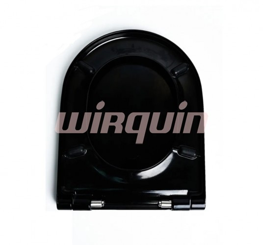 Сиденье для унитаза Wirquin Black дюропласт, микролифт, быстросъем, черный Сиденье для унитаза Wirquin Black дюропласт, микролифт, быстросъем, черный