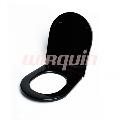 Сиденье для унитаза Wirquin Black дюропласт, микролифт, быстросъем, черный Сиденье для унитаза Wirquin Black дюропласт, микролифт, быстросъем, черный