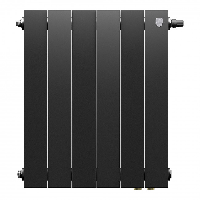 Радиатор биметаллический Royal Thermo Piano Forte 500 черный VR80 - 6 секц. Радиатор биметаллический Royal Thermo Piano Forte 500 черный VR80 - 6 секц.