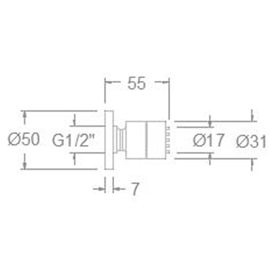 Форсунка для встроенного душа Ramon Soler Hydrotherapy 9873 Форсунка для встроенного душа Ramon Soler Hydrotherapy 9873