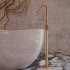 Напольный смеситель для ванны Ramon Soler с душевым комплектом Tzar 348503DOC золотой