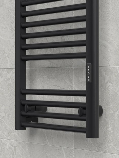 Полотенцесушитель электрический Rifar D-Line 800х500, цвет черный янтарь матовый, 160 Вт DL-080-50-BM