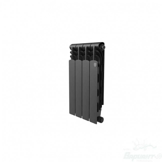 Радиатор биметаллический Royal Thermo Revolution B 500, Черный — 4 секции Радиатор биметаллический Royal Thermo Revolution B 500, Черный — 4 секции