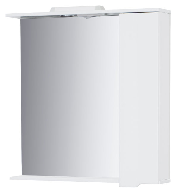Зеркальный шкаф Sanstar Bianco 80 П, 1 дверца, белый Зеркальный шкаф Sanstar Bianco 80 П, 1 дверца, белый