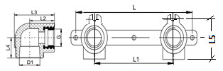 Колено настенное двойное Valfex PPR ВР 2х20х1/2", белое (комплект)