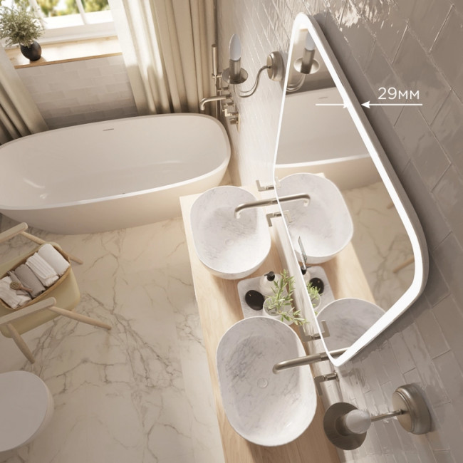 Зеркало Mixline "Стив-6" 800*680 (ШВ) сенсорный выключатель, часы, термометр, Bluetooth + подогрев Зеркало Mixline "Стив-6" 800*680 (ШВ) сенсорный выключатель, часы, термометр, Bluetooth + подогрев