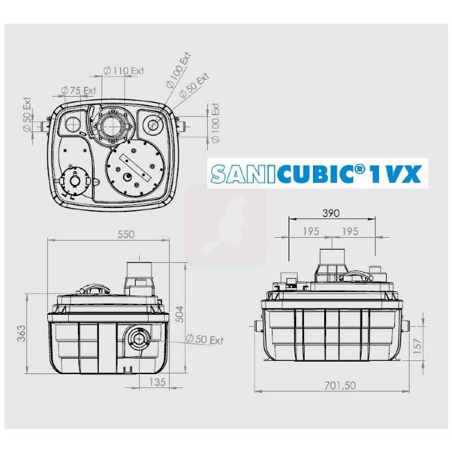 Канализационная насосная станция SFA 25:36 1 VX Канализационная насосная станция SFA 25:36 1 VX