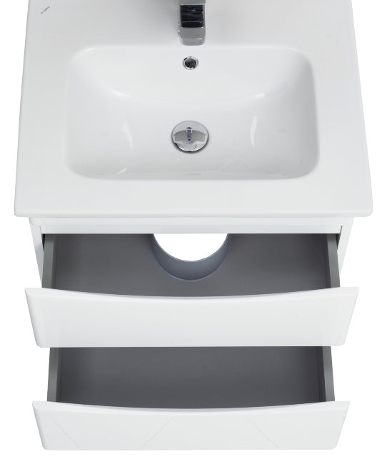 Тумба с раковиной Sanstar Smile 60, 2 ящика, напольная, белая, Эйфория 60 Тумба с раковиной Sanstar Smile 60, 2 ящика, напольная, белая, Эйфория 60