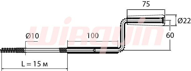 Трос сантехнический пружинный VIRPlast L-15 м, d 10 мм