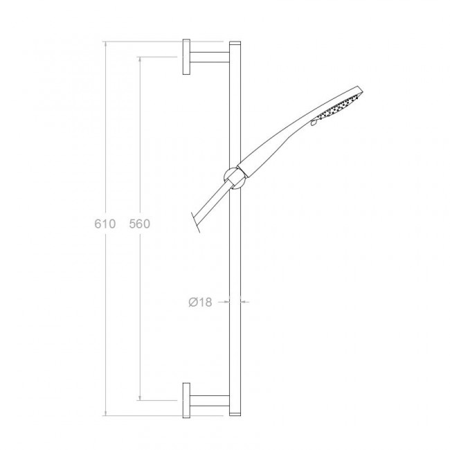 Душевая штанга Ramon Soler с ручным душем и шлангом 377302T3 Душевая штанга Ramon Soler с ручным душем и шлангом 377302T3