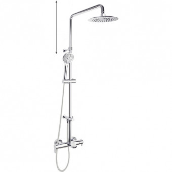 Душевая система с изливом и с регулировкой высоты Ramon Soler Blautherm 935612RP300 хром Душевая система с изливом и с регулировкой высоты Ramon Soler Blautherm 935612RP300 хром
