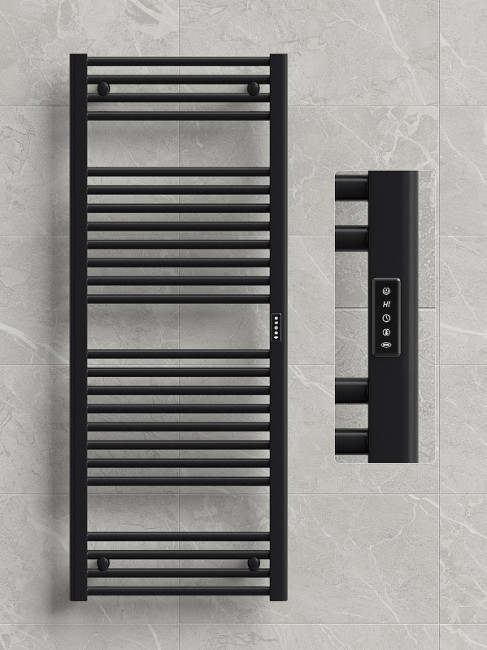 Полотенцесушитель электрический Rifar D-Line 1200х500, цвет черный янтарь матовый, 280 Вт DL-120-50-BM Полотенцесушитель электрический Rifar D-Line 1200х500, цвет черный янтарь матовый, 280 Вт DL-120-50-BM