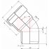 Отвод канализационный Ostendorf Skolan dB SKB 90х30°