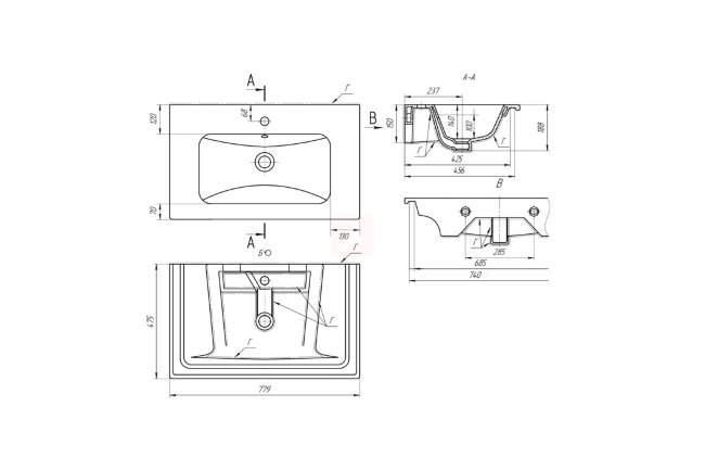 Тумба с раковиной Sanstar Smile 80, 2 ящика, напольная, белая, Эйфория 80 Тумба с раковиной Sanstar Smile 80, 2 ящика, напольная, белая, Эйфория 80