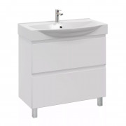 Тумба с раковиной Sanstar Arista 85 2 ящика, напольная, белая, Элвис 85