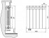 Радиатор биметаллический Rifar Monolit 500 х 6 сек. НП правое (MVR) Антрацит