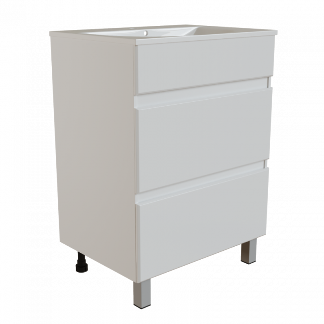 Тумба для ванной комнаты Mixline "Брикс-60" 2 ящика, под раковину "Breeze 60" мебельный (Sanita Luxe) (ПВХ) Тумба для ванной комнаты Mixline "Брикс-60" 2 ящика, под раковину "Breeze 60" мебельный (Sanita Luxe) (ПВХ)