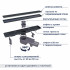 Душевой лоток RGW SDR-22B-40 400 мм D50 двухсторонний линейный, с крышкой под плитку и опорами, черный 47212240-04
