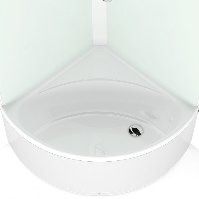 Душевая кабина Domani-Spa Simple 99 high NEW, 900х900 мм, высокий поддон, белая/прозрачная