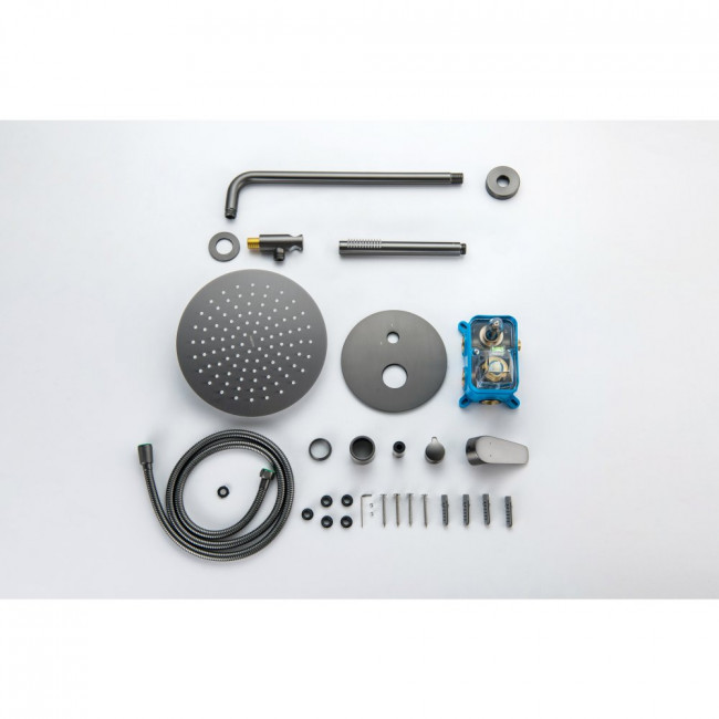 Комплект  для душа Aquatek Бетта Set 3 в 1, 2 режима, оружейная сталь AQ1172BGM