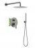 Комплект  для душа Aquatek Бетта Set 3 в 1, 2 режима, оружейная сталь AQ1172BGM