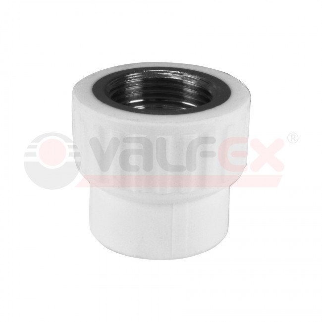 Муфта комбинированная, переходная Valfex PPR ВР 40х1 1/4", белая