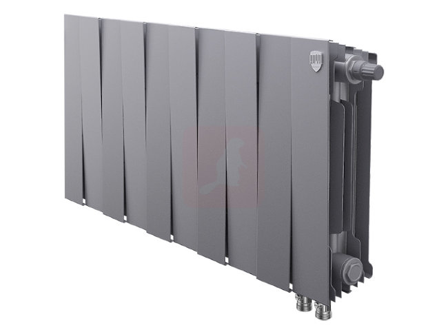 Биметаллический радиатор Royal Thermo Piano Forte 300 VDR Silver Satin, 10 секций