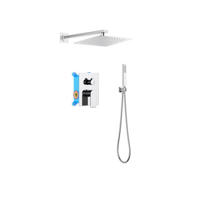 Душевая система Aquatek Лира Set 3 в 1 с тропическим и ручным душем, хром AQ1472CR Душевая система Aquatek Лира Set 3 в 1 с тропическим и ручным душем, хром AQ1472CR