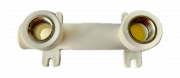 Колено комбинированное настенное, двойное, комплект GF+Hakan PPR ВР 2х20х1/2", белое (50) Колено комбинированное настенное, двойное, комплект GF+Hakan PPR ВР 2х20х1/2", белое (50)