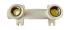 Колено комбинированное настенное, двойное, комплект GF+Hakan PPR ВР 2х20х1/2", белое (50)