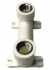 Колено комбинированное настенное, двойное, комплект GF+Hakan PPR ВР 2х20х1/2", белое (50)