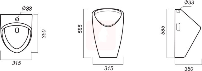 Писсуар Sanita luxe LONG Писсуар Sanita luxe LONG