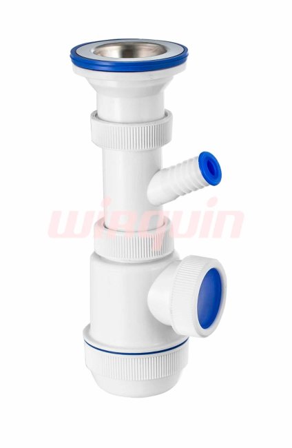 Сифон для раковины и мойки VIRPlast "МИНИ Элит" 1 1/2"х40 с нержавеющей чашкой ?70 мм и отводом для стиральной или посудомоечной машины Сифон для раковины и мойки VIRPlast "МИНИ Элит" 1 1/2"х40 с нержавеющей чашкой ?70 мм и отводом для стиральной или посудомоечной машины