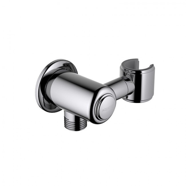 Шланговое подсоединение с держателем Aquatek Классик, хром AQ2462CR Шланговое подсоединение с держателем Aquatek Классик, хром AQ2462CR
