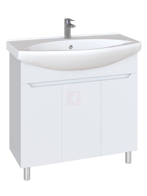 Тумба с раковиной Sanstar Bianco 85, без ящиков, белая, Стиль 85