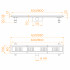 Душевой лоток RGW SDR-34B-80 800 мм D50 с крышкой под плитку и опорами, черный 64213480-04